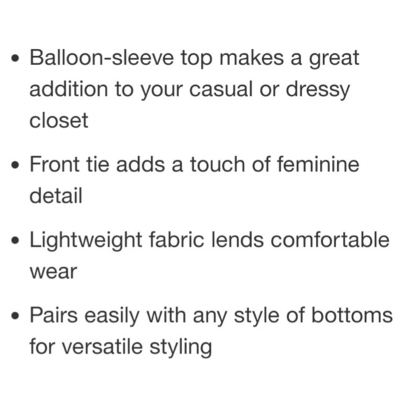 NEW A New Day Raglan Long Sleeve Tie-Front Top - Picture 12 of 14